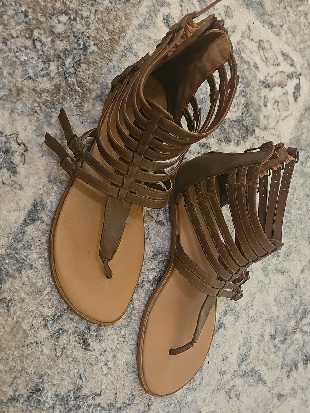 Torrid Brown Strappy Gladiator Sandals - Wide Width